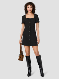 Azra Button Front Mini Dress