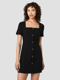 Azra Button Front Mini Dress