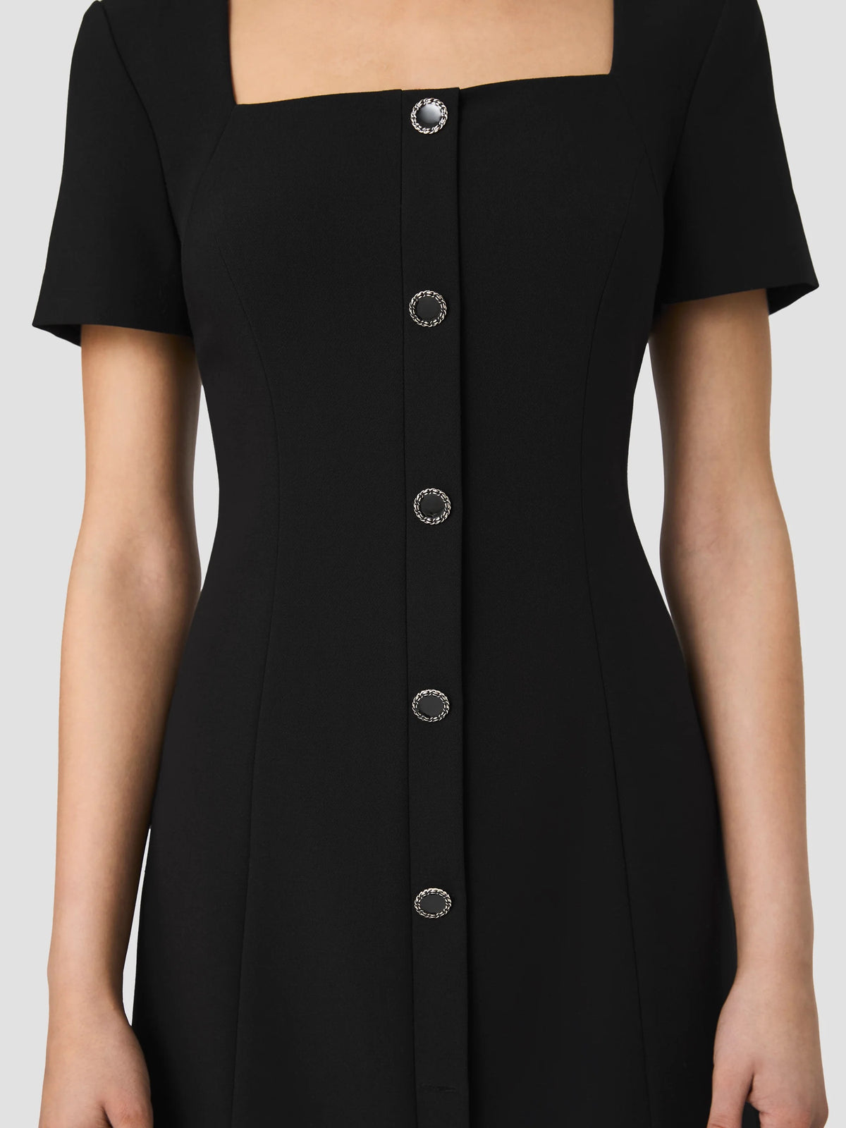 Azra Button Front Mini Dress