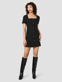 Azra Button Front Mini Dress
