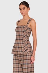 Andreina Top Academy Plaid