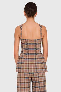 Andreina Top Academy Plaid