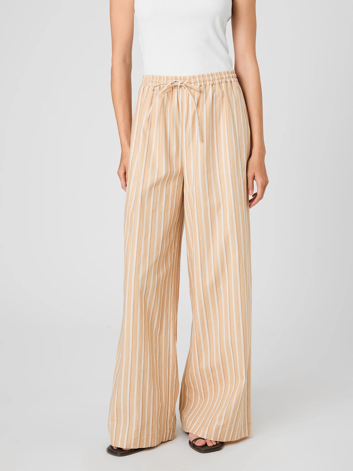 Aspen Linen Sandlot Stripe Drawstring Pants