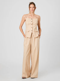 Aspen Linen Sandlot Stripe Drawstring Pants