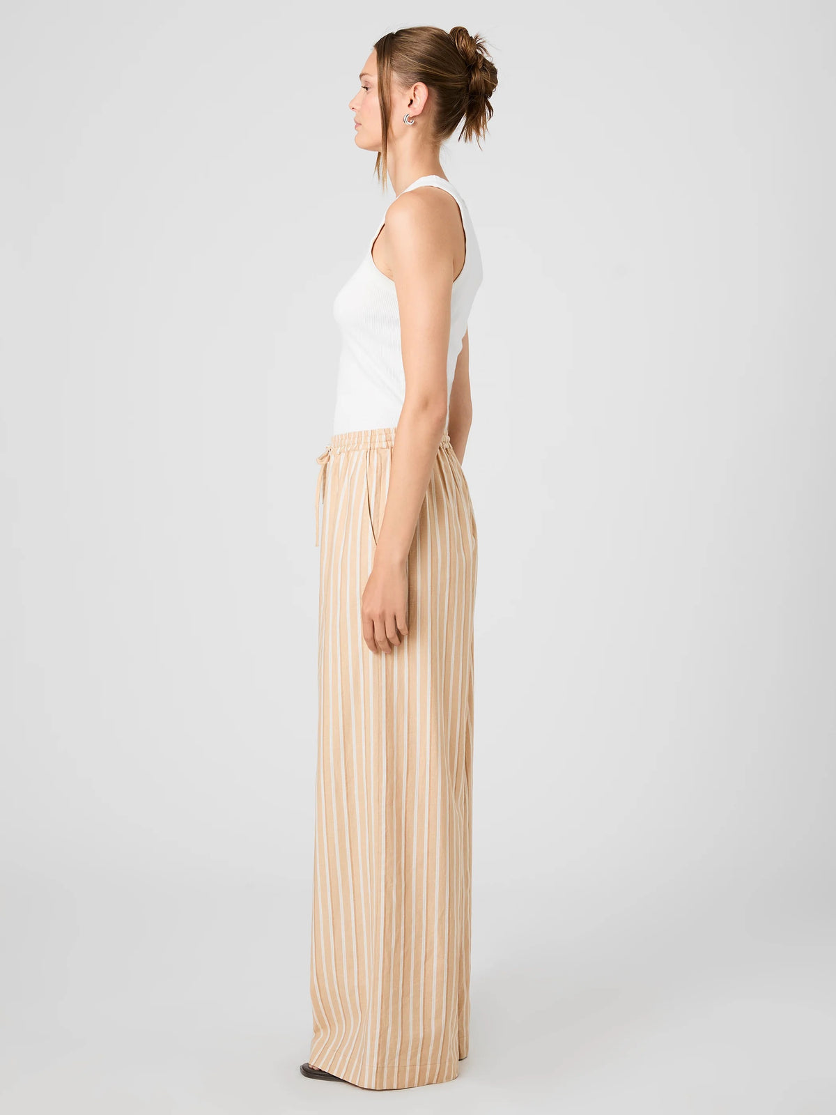Aspen Linen Sandlot Stripe Drawstring Pants