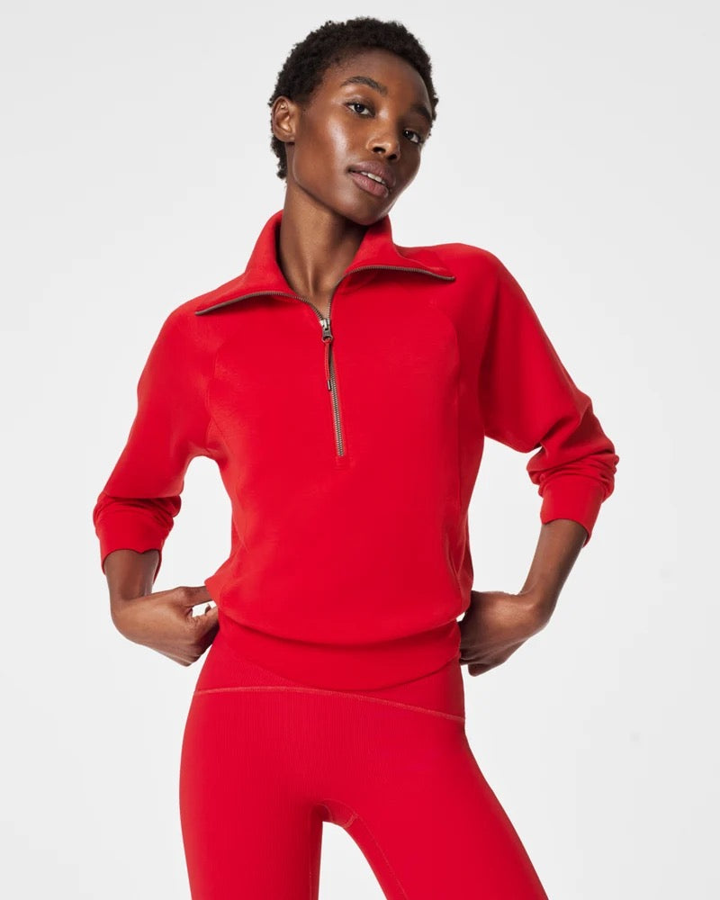 Spanx Half Zip - Red