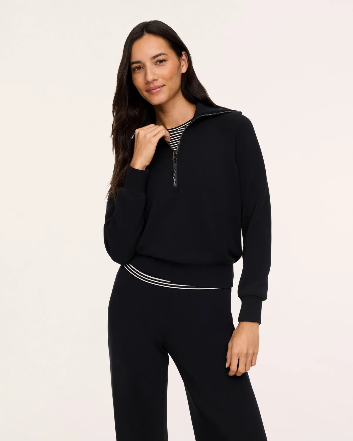 Spanx Half Zip - Black