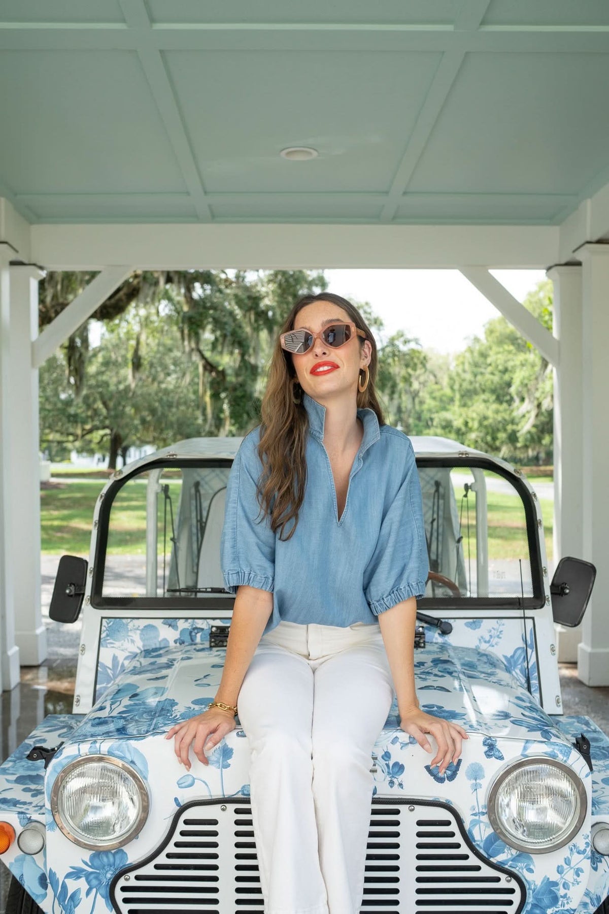 Poppy Top Chambray