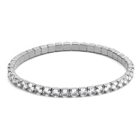 Eileen CZ Stretch Bracelet - Silver