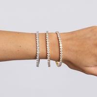 Eileen CZ Stretch Bracelet - Silver