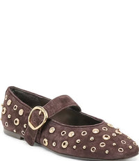 Mella Stud Flat Cocoa