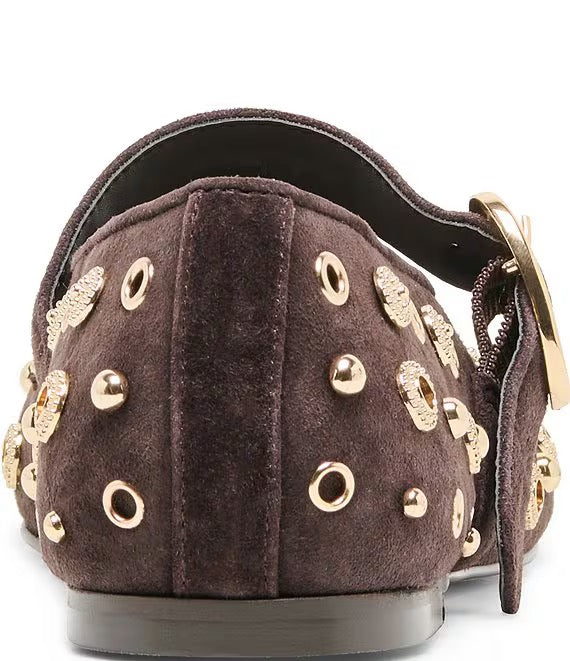 Mella Stud Flat Cocoa