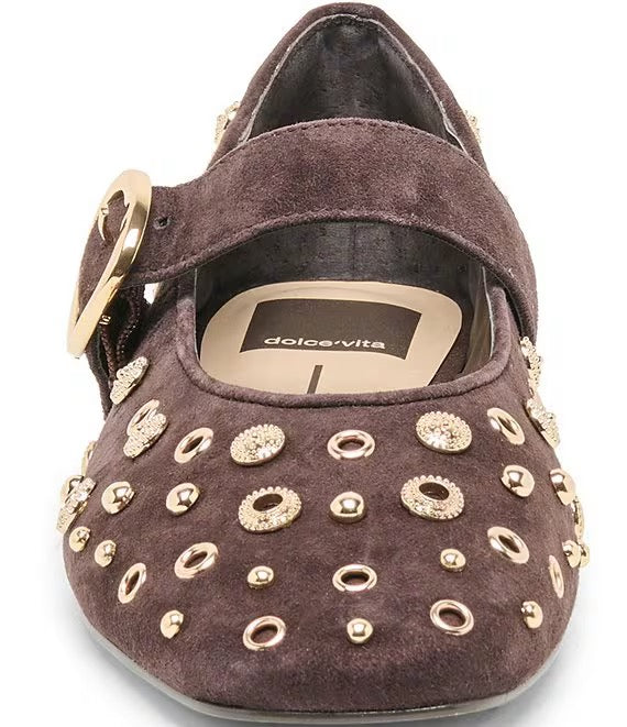 Mella Stud Flat Cocoa