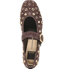 Mella Stud Flat Cocoa