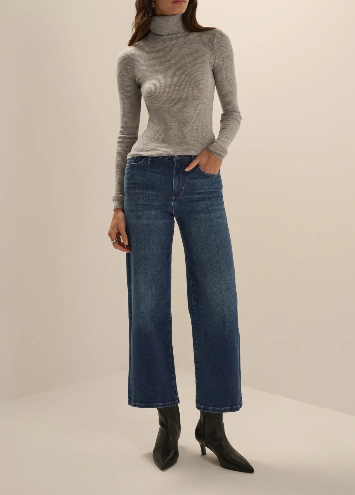 The Ruby High Rise Wide Leg Straight