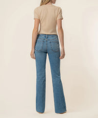 Kelly High Rise Fab Ab Kick Flare Inset Leg, Petite