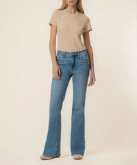 Kelly High Rise Fab Ab Kick Flare Inset Leg, Petite