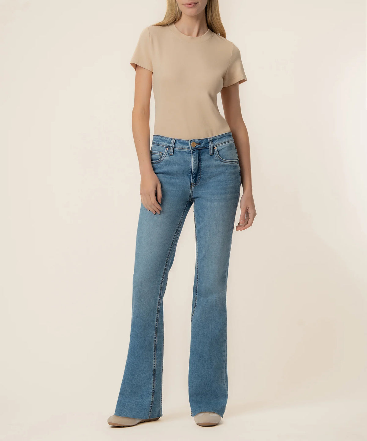 Kelly High Rise Fab Ab Kick Flare Inset Leg, Petite