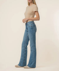 Kelly High Rise Fab Ab Kick Flare Inset Leg, Petite