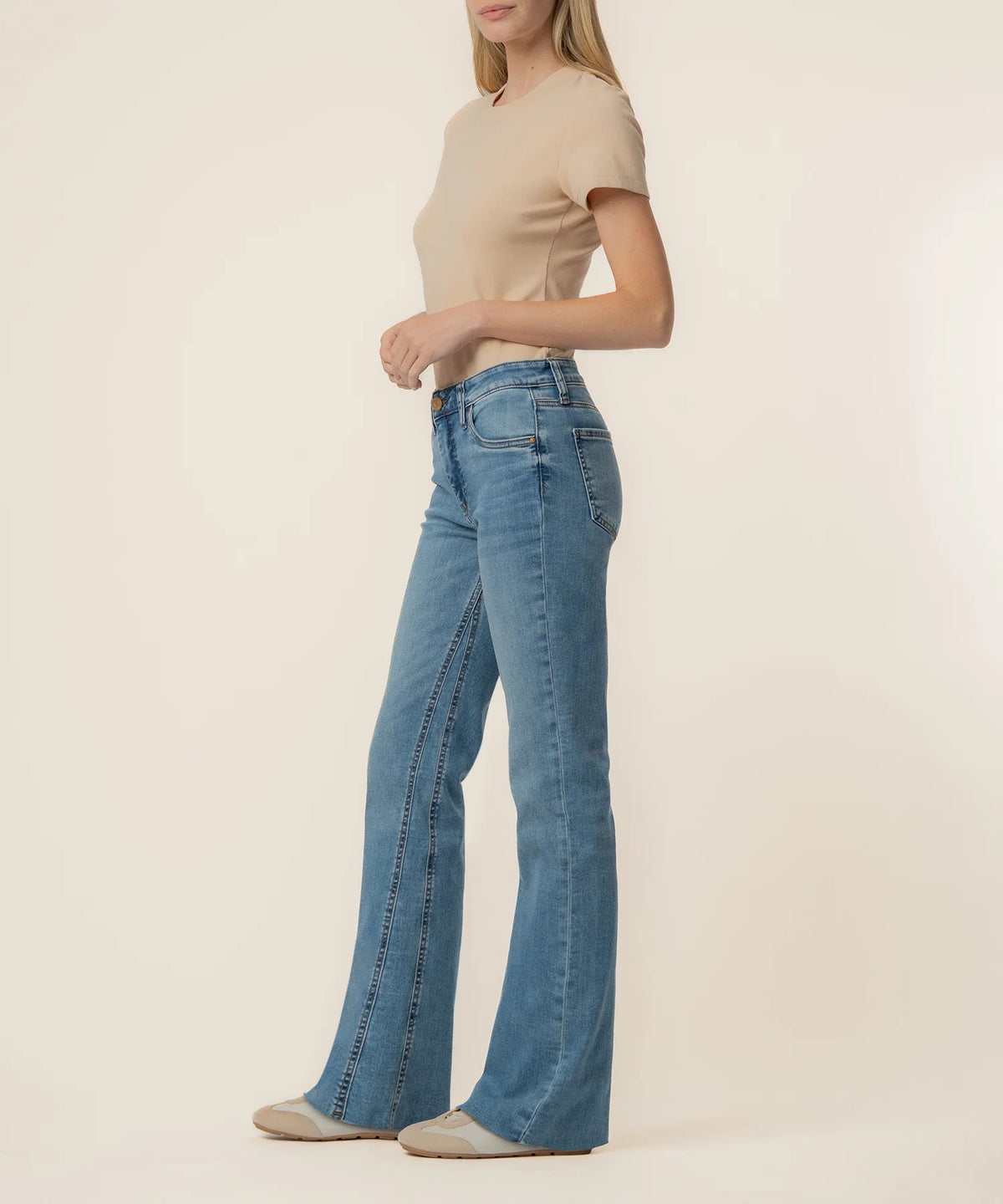 Kelly High Rise Fab Ab Kick Flare Inset Leg, Petite