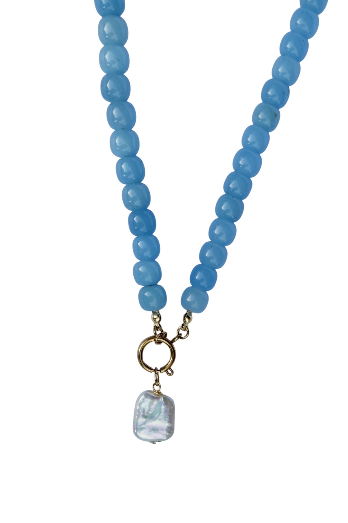 Front Row Beaded Jasper And Pearl Necklace