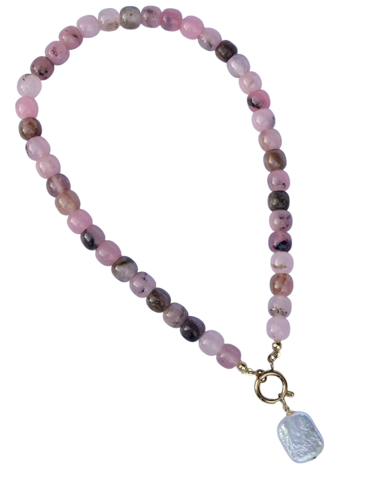 Front Row Beaded Jasper And Pearl Necklace