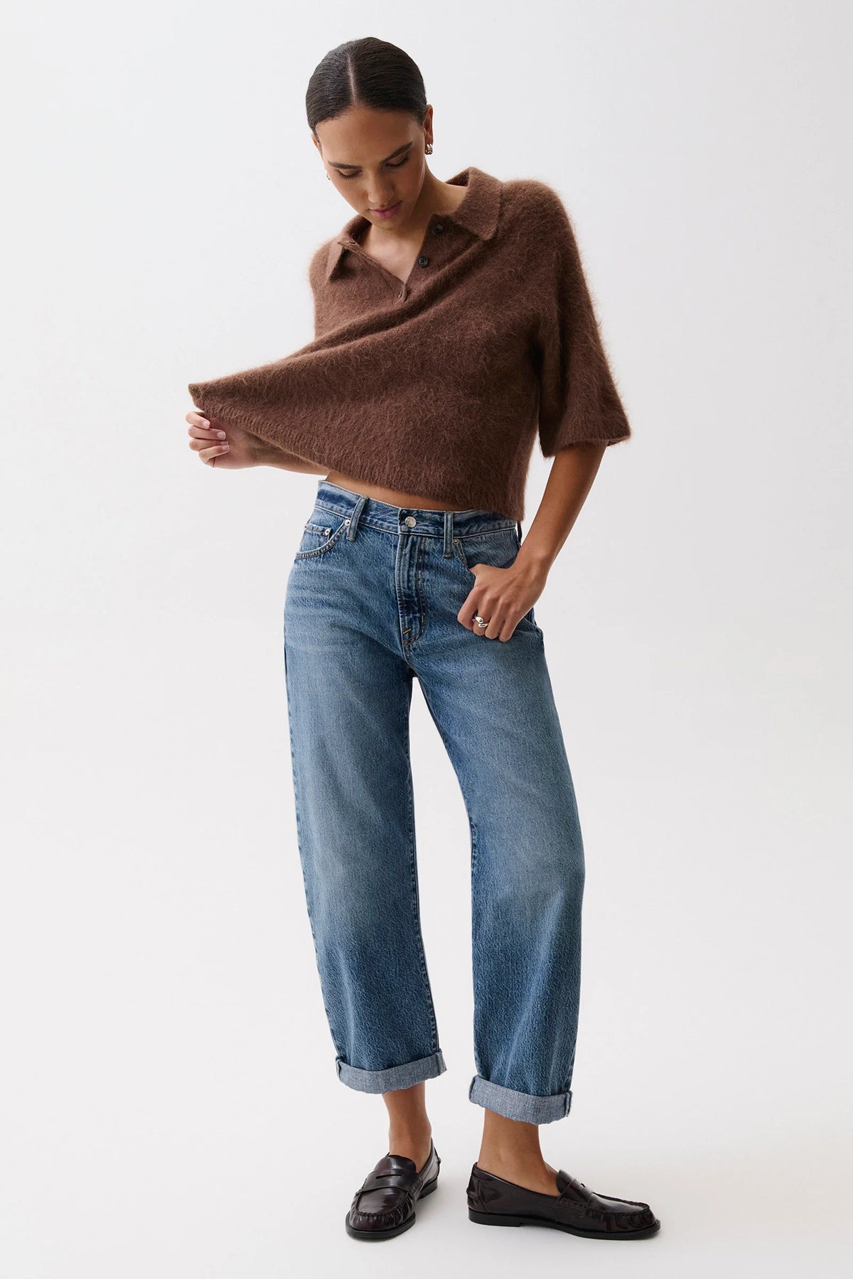 Donny Rolled Hem Boyfriend Jeans