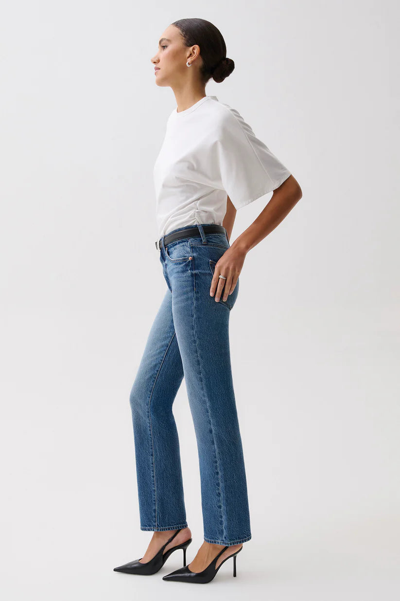 Aleks Mid Rise Straight Jeans