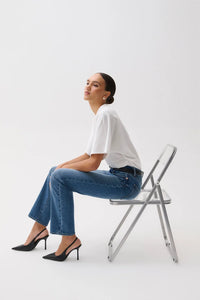 Aleks Mid Rise Straight Jeans