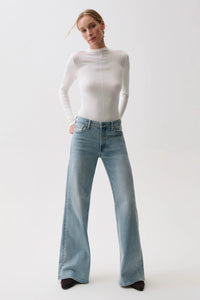 Vivian Mid Rise Wide Leg Jeans