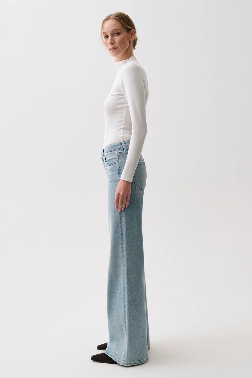 Vivian Mid Rise Wide Leg Jeans