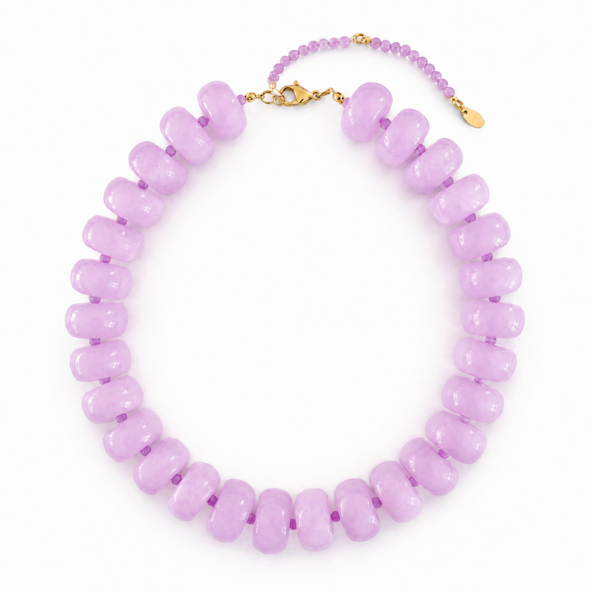 Chunky Resin & Natural Stone Bead Necklace