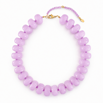Chunky Resin & Natural Stone Bead Necklace