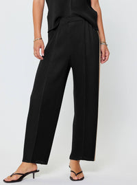 Pleated Tapered Pants W/side Panels