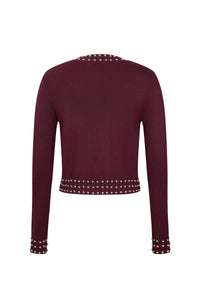 The Hannah Cardigan Burgundy