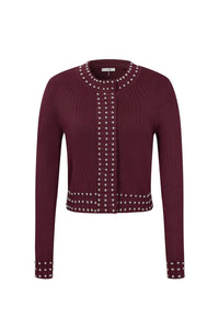 The Hannah Cardigan Burgundy