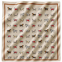 Equestrian Horse Print Satin Square Scarf