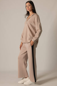 Side Stripe Wide Leg Pants