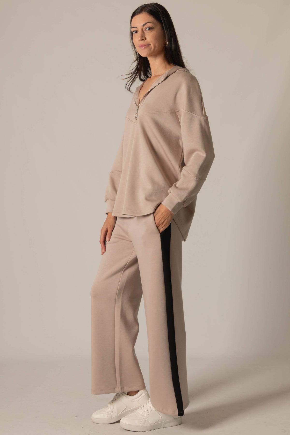 Side Stripe Wide Leg Pants