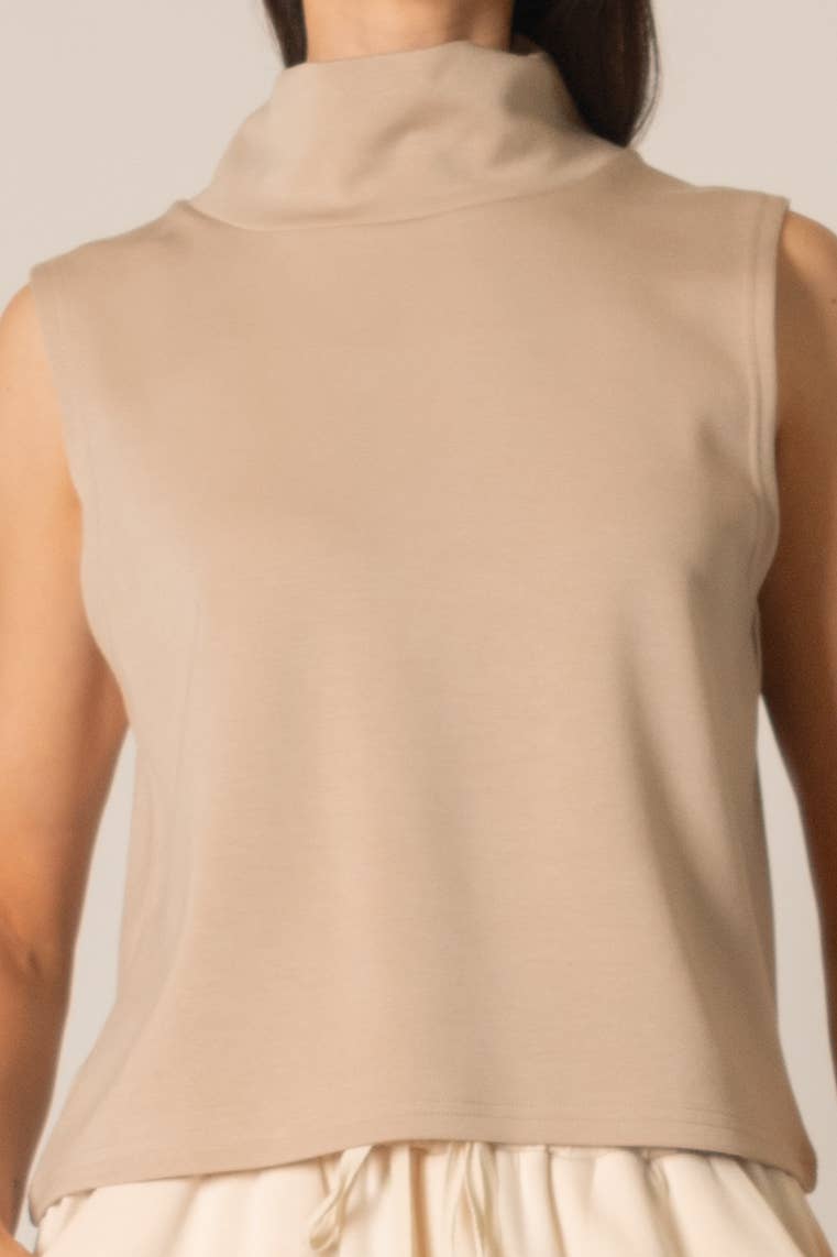 Modal Cowl Neck Sleeveless Top