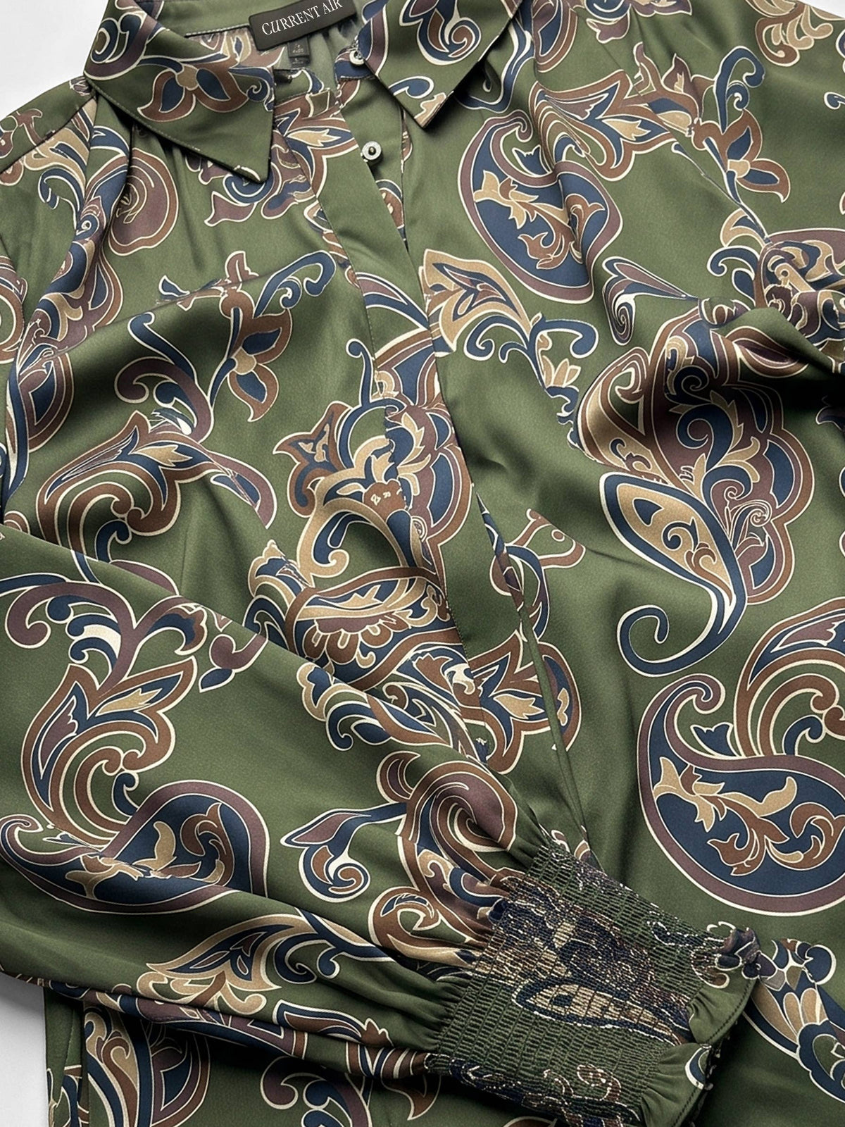 Paisley Printed Mini Shirt Dress