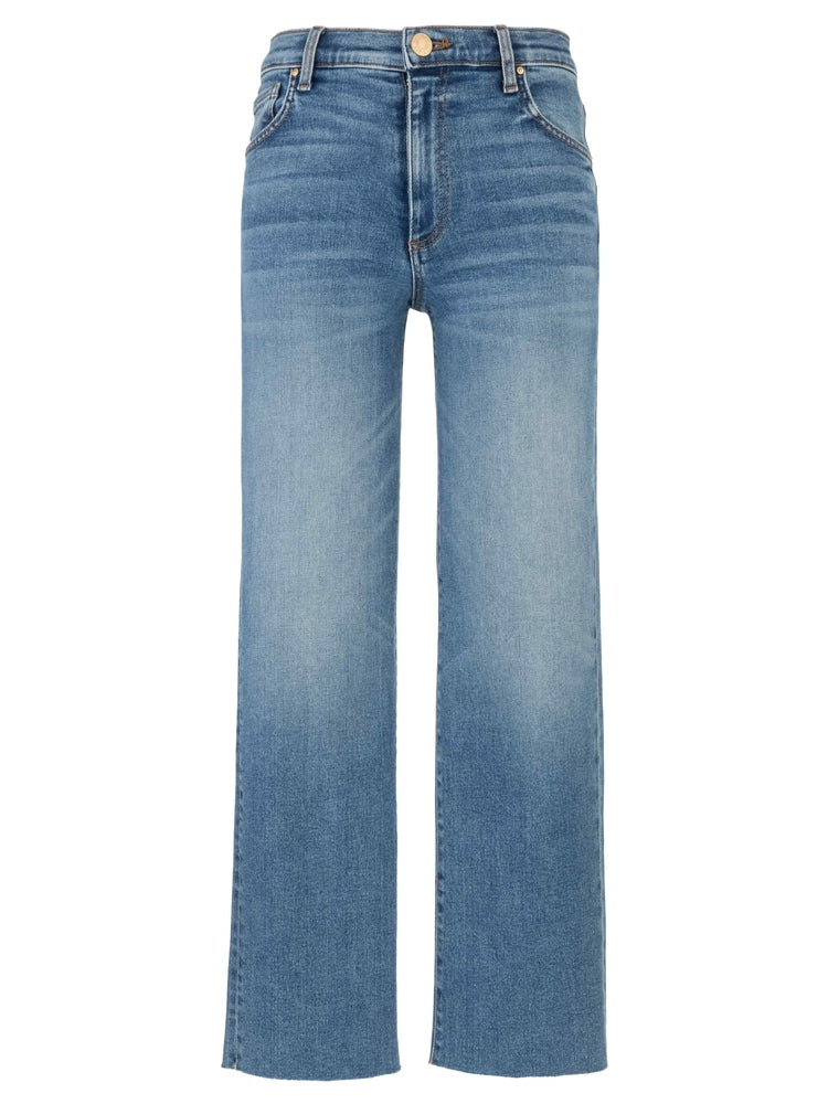 Avery High Rise Fab Ab Easy Straight Leg Raw Hem