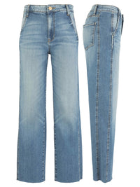 Charlotte High Rise Wide Leg Raw Hem