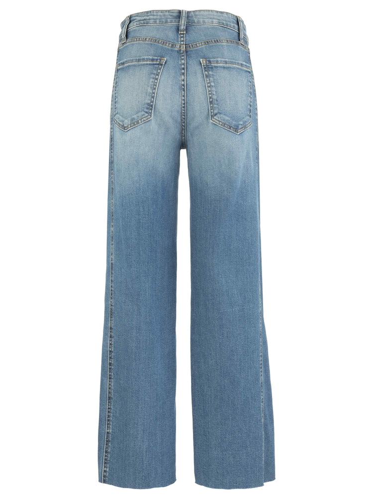 Charlotte High Rise Wide Leg Raw Hem